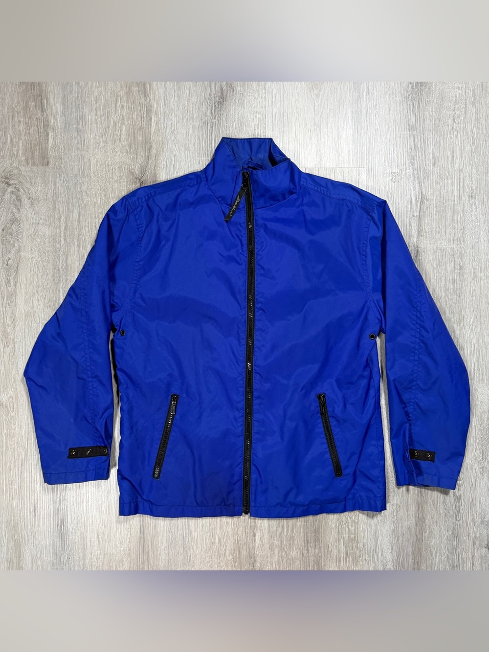 Eddie Bauer Women's XS Blue Nylon Full Zip Windbreaker Jacket Gorpcore